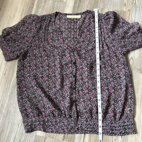 Urban Outfitters Pins And Needles Button Up Floral Sheer Top Size Small - Picture 6 of 8